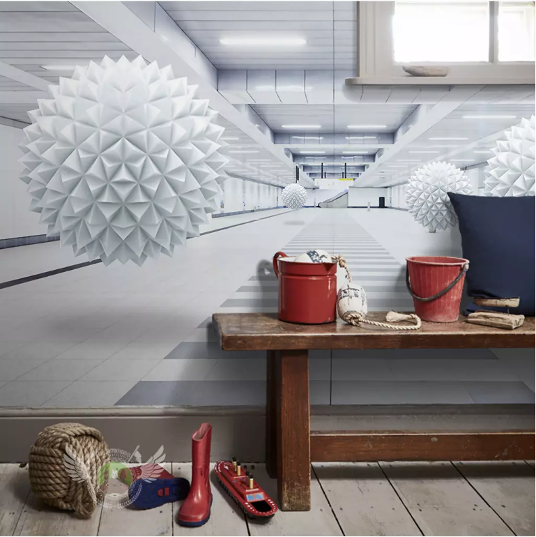 3D White Sphere 2047 Wall Murals