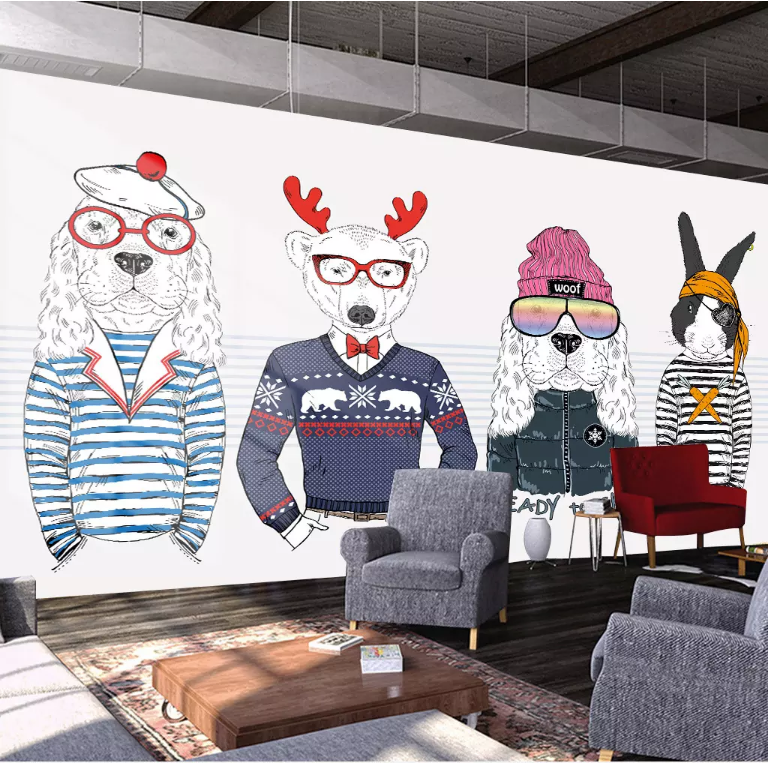 3D Red Glasses 2033 Wall Murals