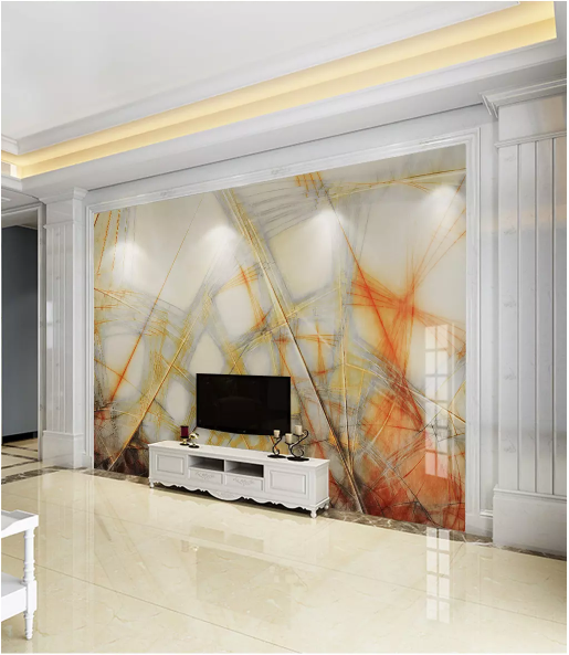 3D Yellow Graffiti 2075 Wall Murals