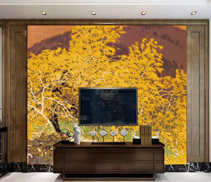 3D Color Carving Maple 1624 Wallpaper AJ Wallpaper 2