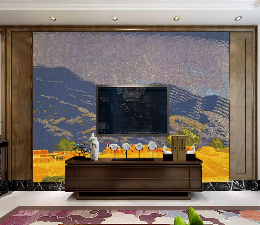 3D Color Carving Rain Mountain 1622 Wallpaper AJ Wallpaper 2