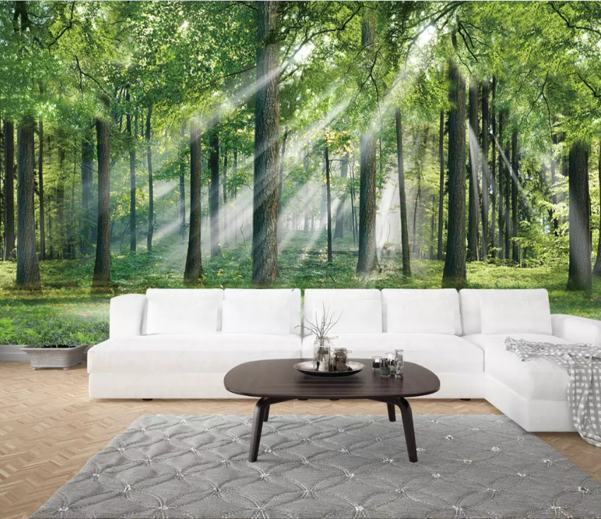 3D Sunshine Forest 1594 Wallpaper AJ Wallpaper 2