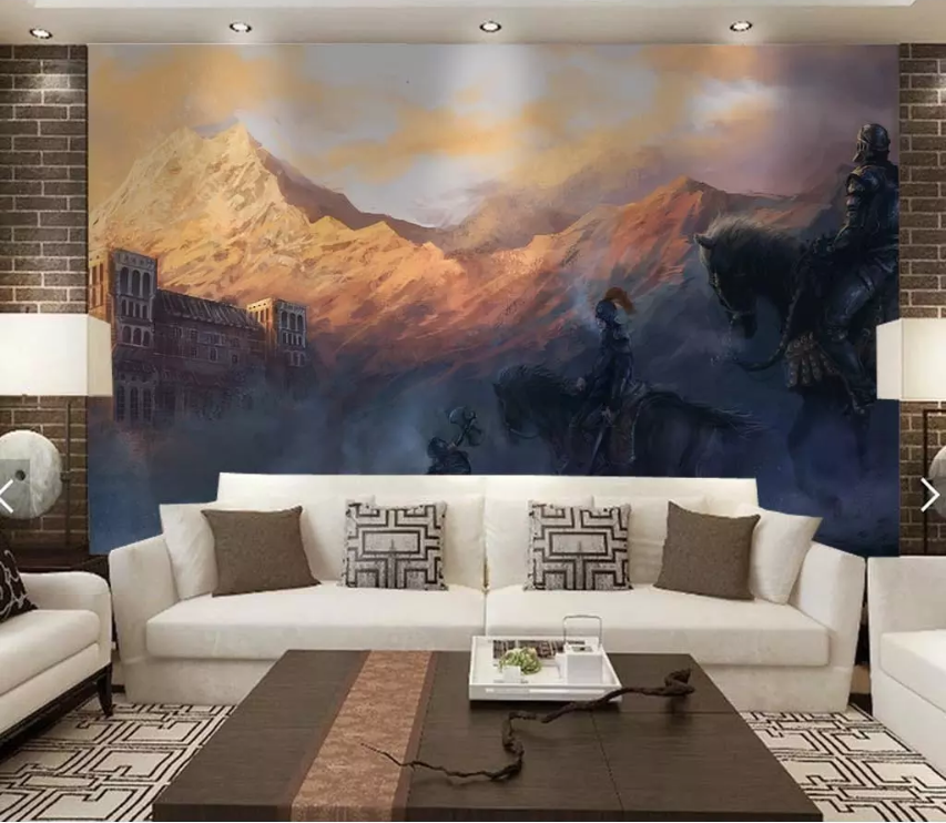 3D War Sunset Mountain 1581 Wallpaper AJ Wallpaper 2