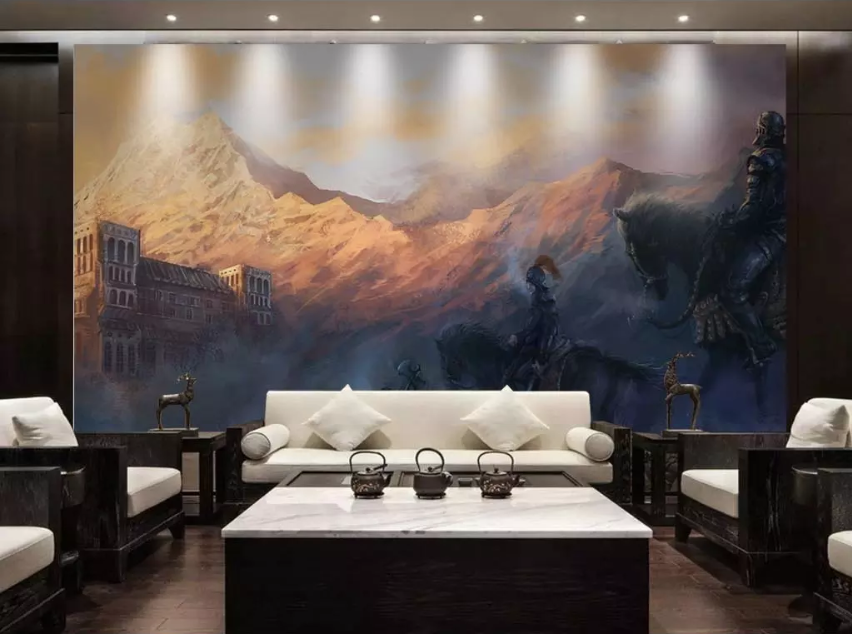 3D War Sunset Mountain 1581 Wallpaper AJ Wallpaper 2