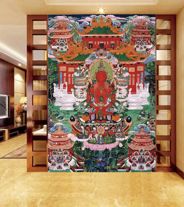 3D Hanging Painting Thangka 1657 Wallpaper AJ Wallpaper