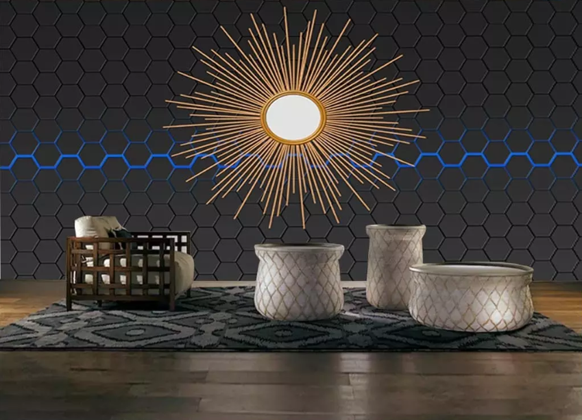 3D Wall Rosette Sun 1569 Wallpaper AJ Wallpaper 2