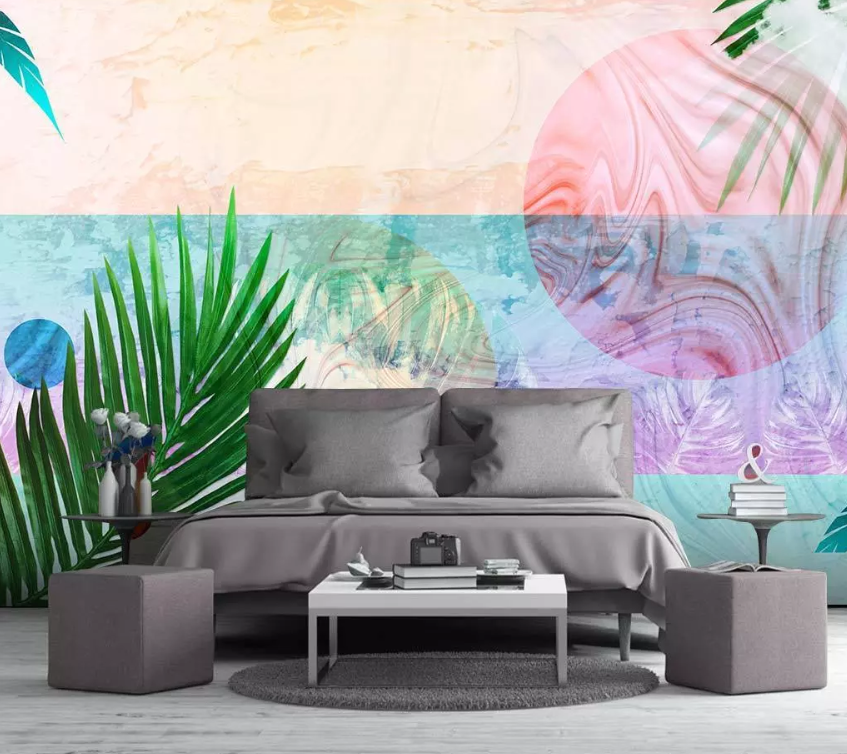 3D Romantic Colorful Leaves 1540 Wallpaper AJ Wallpaper 2