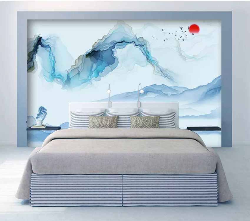 3D Sun Fisherman Rowing 1523 Wallpaper AJ Wallpaper 2