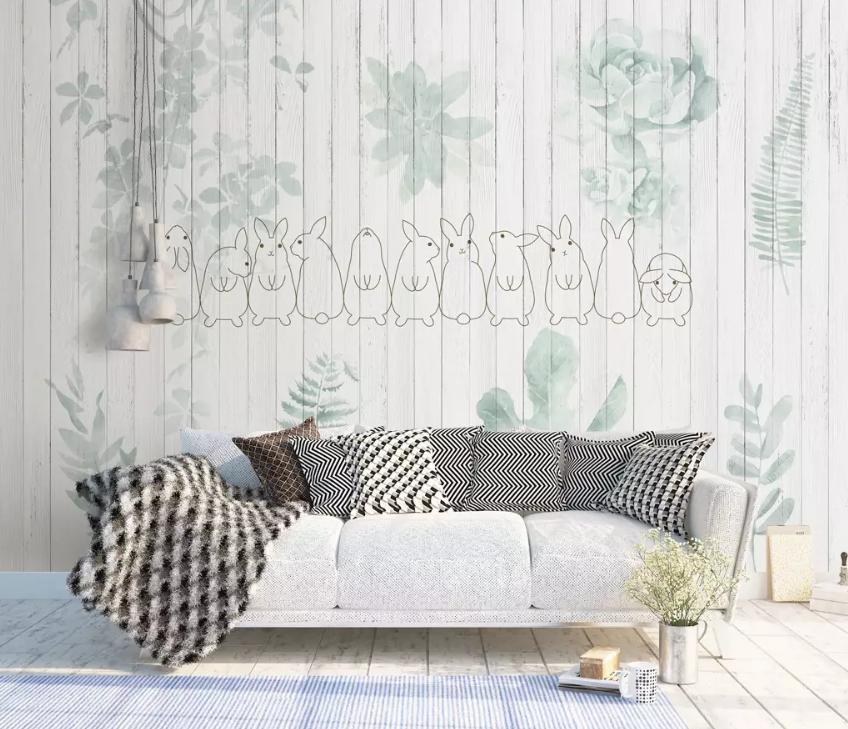 3D Row Of Rabbits 1487 Wallpaper AJ Wallpaper 2