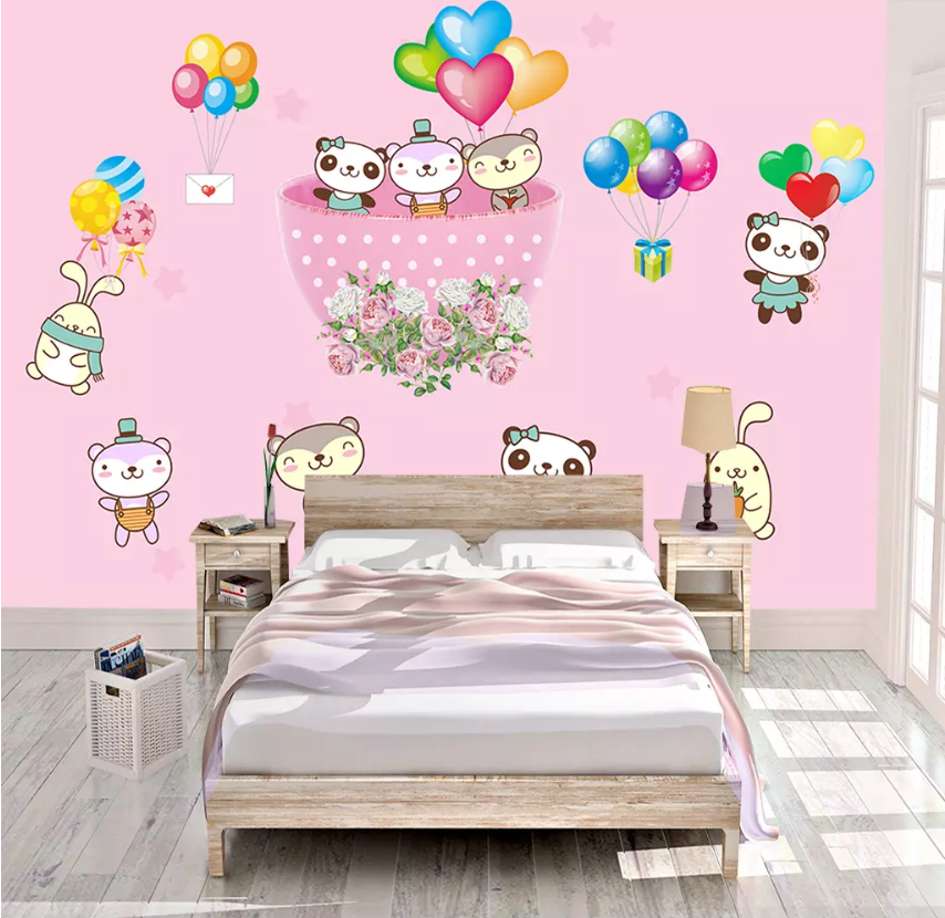 3D Balloon Cartoon Bear 1483 Wallpaper AJ Wallpaper 2