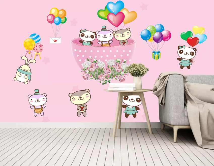 3D Balloon Cartoon Bear 1483 Wallpaper AJ Wallpaper 2