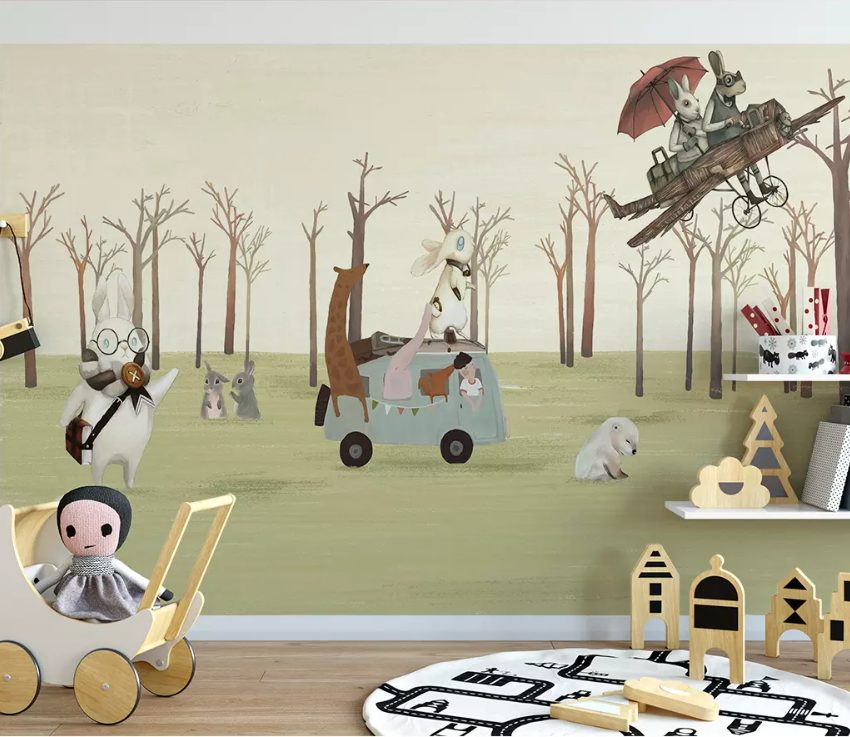 3D Car Rabbit Giraffe 1481 Wallpaper AJ Wallpaper 2