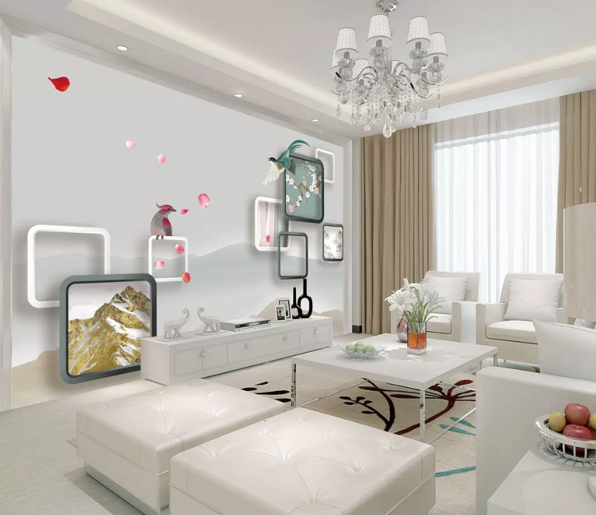 3D Parrot Petals 1477 Wallpaper AJ Wallpaper 2