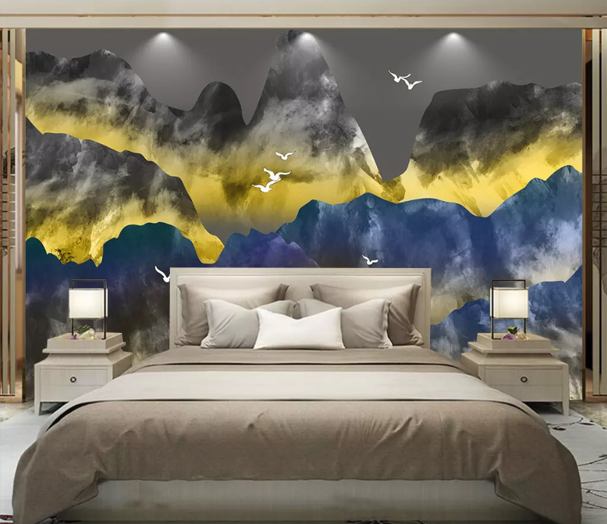 3D Paper Cutting Mountain 1468 Wallpaper AJ Wallpaper 2