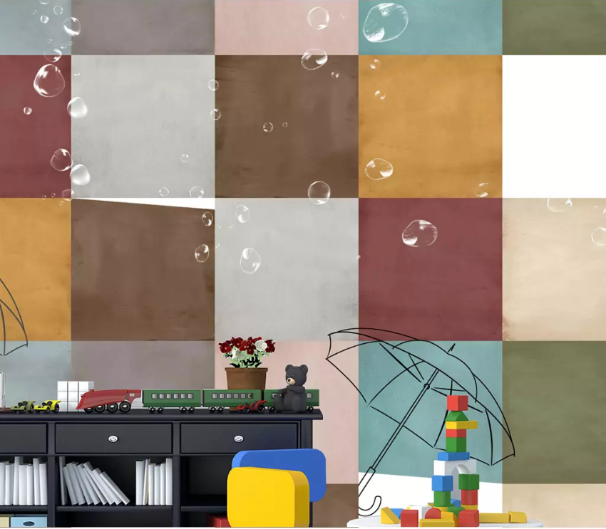 3D Colorful Square Bubble 1458 Wallpaper AJ Wallpaper 2