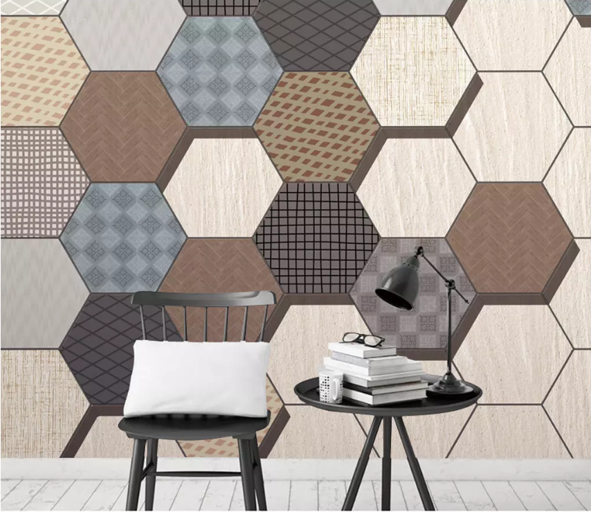 3D Hexagonal Traditional Pattern 1448 Wallpaper AJ Wallpaper 2