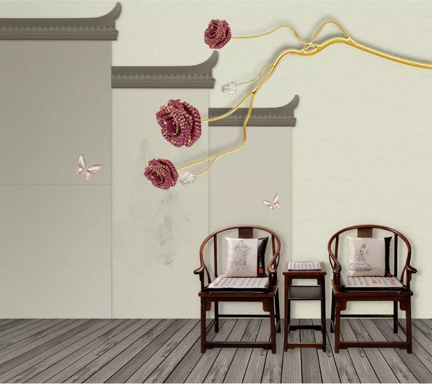 3D Vintage Wall Butterfly 1440 Wallpaper AJ Wallpaper 2