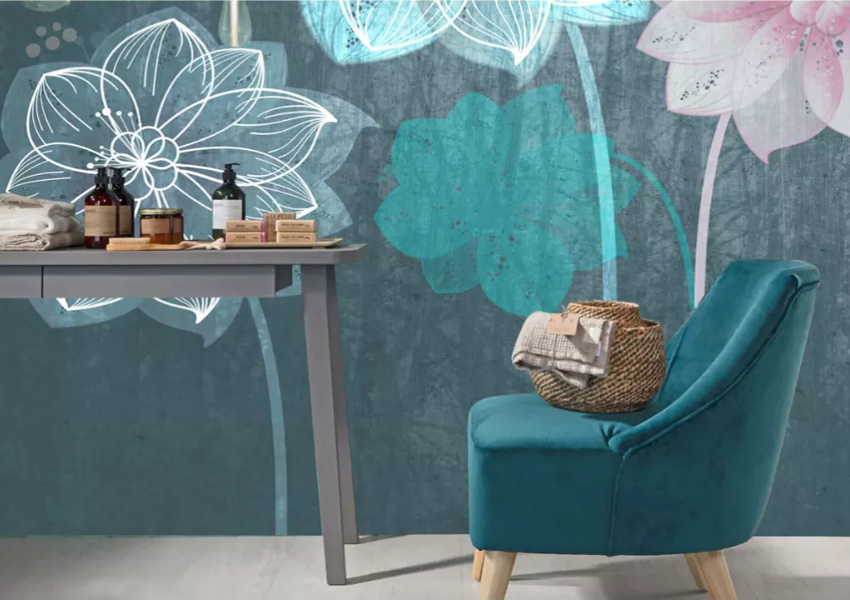 3D White Drawing Flower 1423 Wallpaper AJ Wallpaper 2