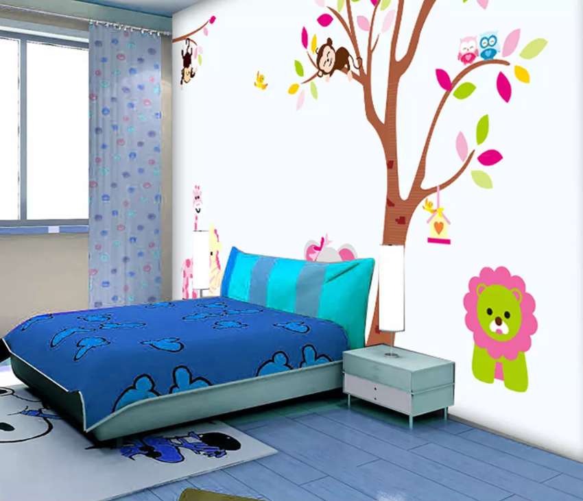 3D Cute Monkey Giraffe 1394 Wallpaper AJ Wallpaper 2