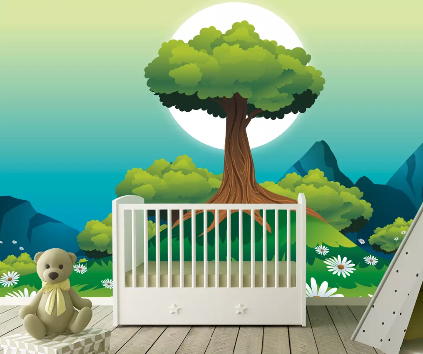 3D Big Moon Tree 1391 Wallpaper AJ Wallpaper 2