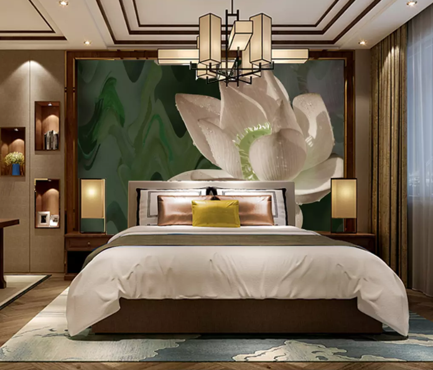 3D Lotus Dew 1380 Wallpaper AJ Wallpaper 2