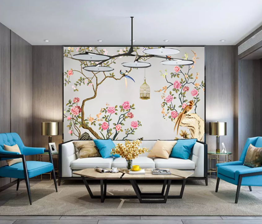 3D Fragrant Bird Birdcage 1371 Wallpaper AJ Wallpaper 2