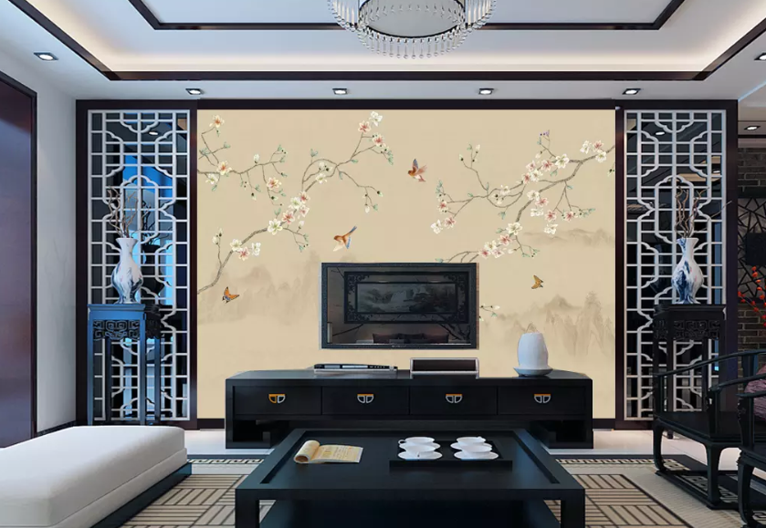 3D Flying Bird Flower 1364 Wallpaper AJ Wallpaper 2