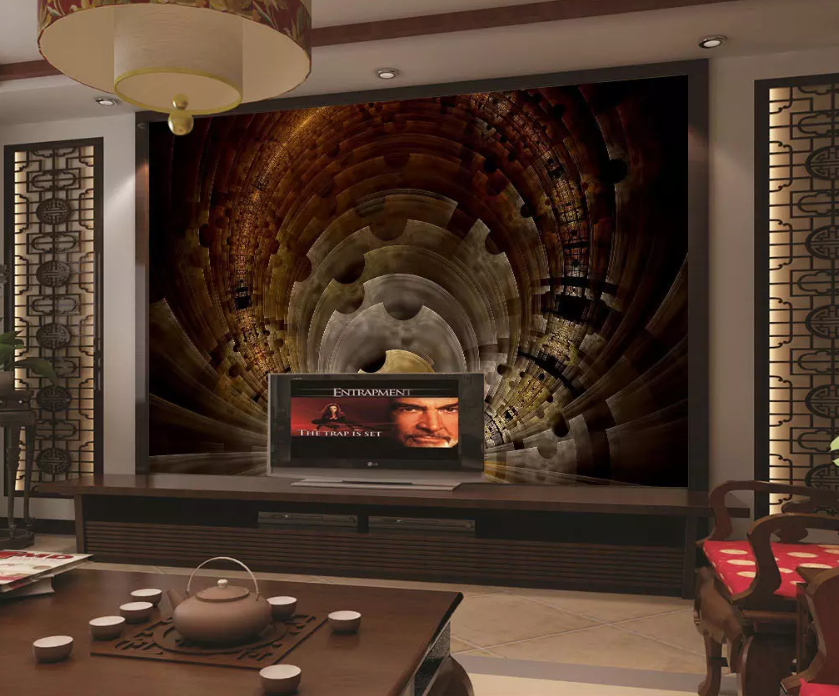 3D Round Iron Shadow 1310 Wallpaper AJ Wallpaper 2