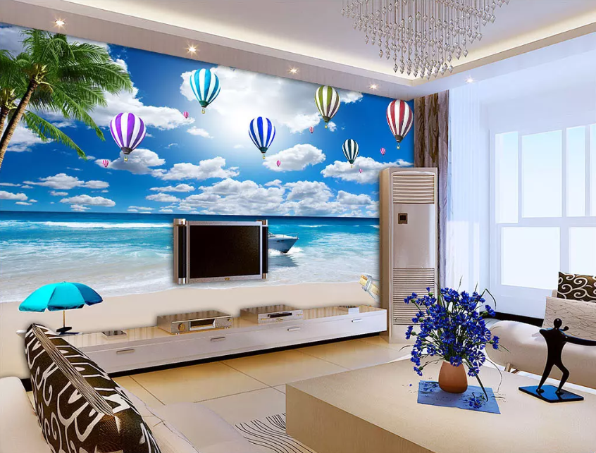 3D Beach Boat Drift Bottle 1305 Wallpaper AJ Wallpaper 2