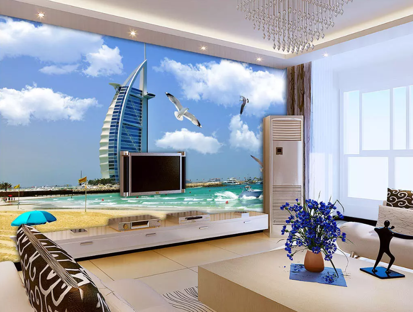 3D Building Seagull 1304 Wallpaper AJ Wallpaper 2