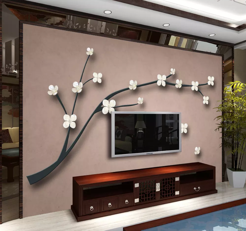 3D White Petals 1263 Wallpaper AJ Wallpaper 2