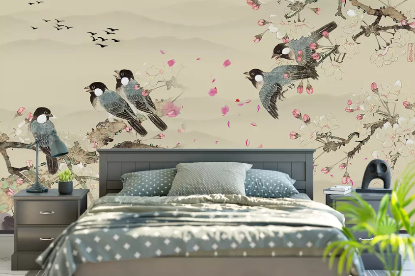 3D Bird Petals Flying 1260 Wallpaper AJ Wallpaper 2
