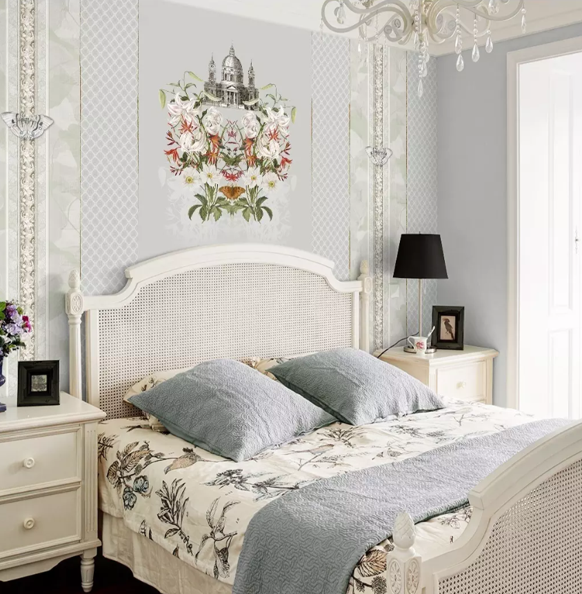 3D Castle Flower Pattern 1255 Wallpaper AJ Wallpaper 2