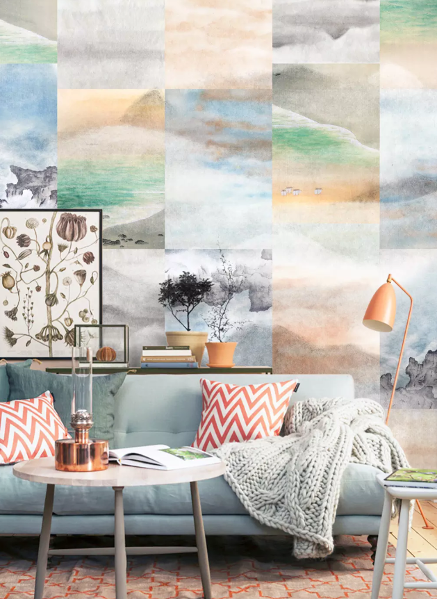 3D Square Mountain Painting 1241 Wallpaper AJ Wallpaper 2