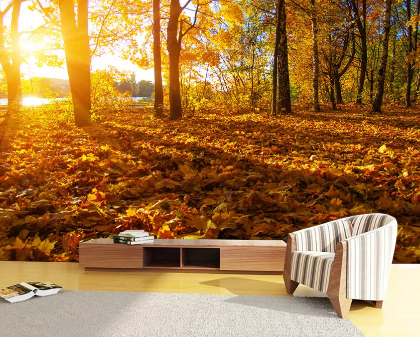 3D Dusk Leaves 1213 Wallpaper AJ Wallpaper 2