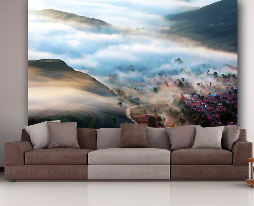 3D Overlooking Small Town 1195 Wallpaper AJ Wallpaper 2