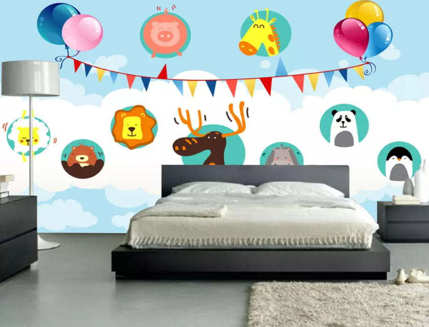 3D Cartoon Circle Animal Head 1153 Wallpaper AJ Wallpaper 2