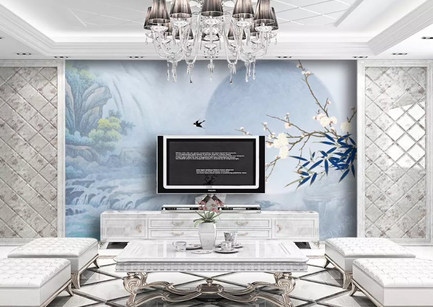 3D Moon Swallows Flying 1120 Wallpaper AJ Wallpaper 2