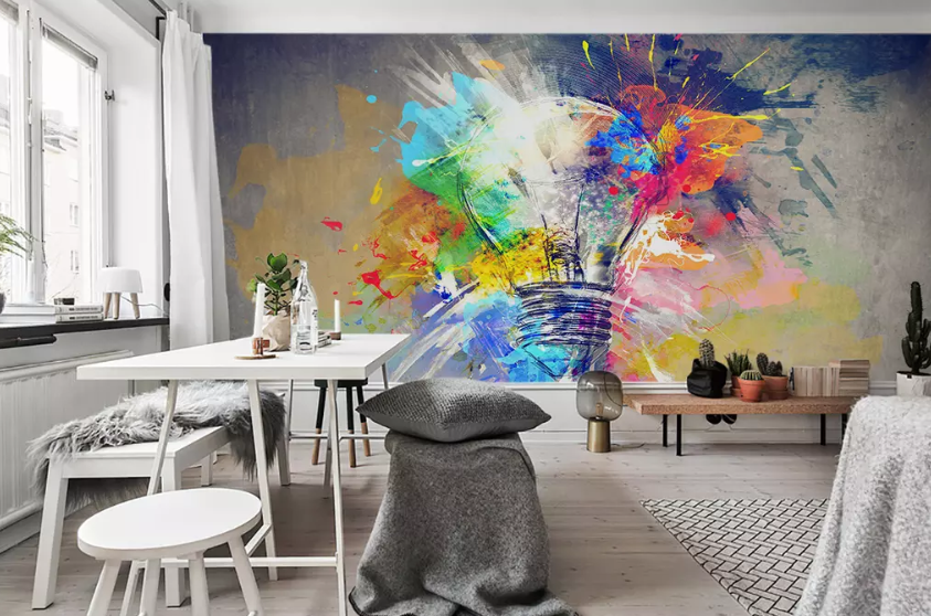 3D Colored Light Bulb 1118 Wallpaper AJ Wallpaper 2