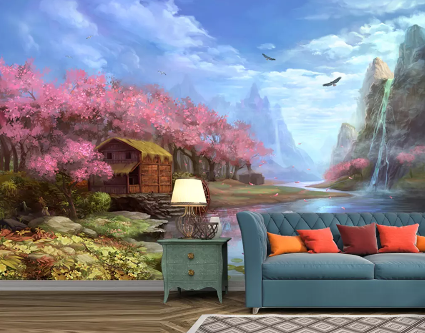 3D River Eagle 1101 Wallpaper AJ Wallpaper 2