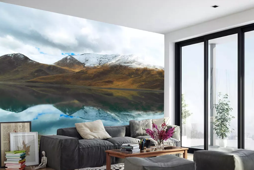 3D Snow Mountain River 1048 Wallpaper AJ Wallpaper 2