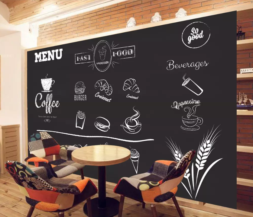 3D Blackboard Coffee 1007 Wallpaper AJ Wallpaper 2