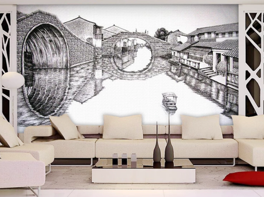 3D Arch Bridge Reflection 985 Wallpaper AJ Wallpaper 2