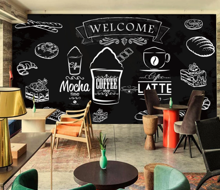 3D Blackboard Hamburger 972 Wallpaper AJ Wallpaper 2