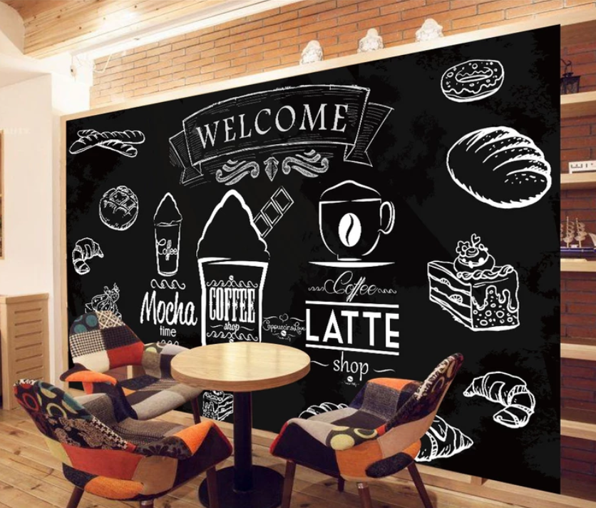3D Blackboard Hamburger 972 Wallpaper AJ Wallpaper 2