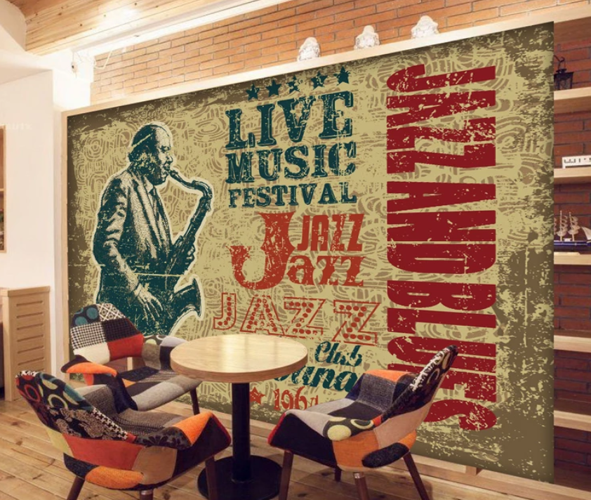 3D Blowing Saxophone 964 Wallpaper AJ Wallpaper 2