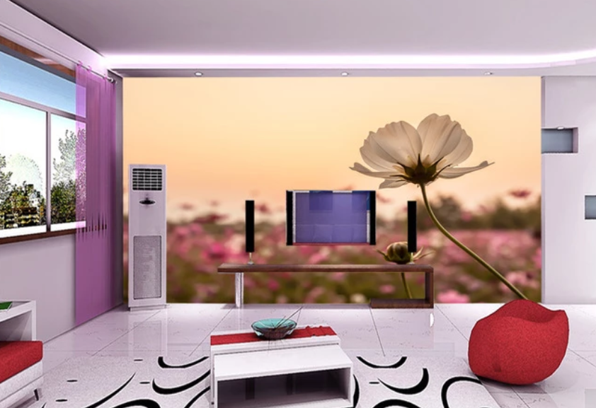 3D Morning White Flower 946 Wallpaper AJ Wallpaper 2