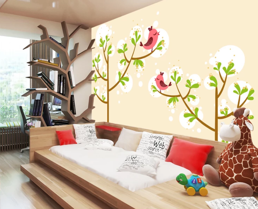 3D Red Bird Singing 919 Wallpaper AJ Wallpaper 2