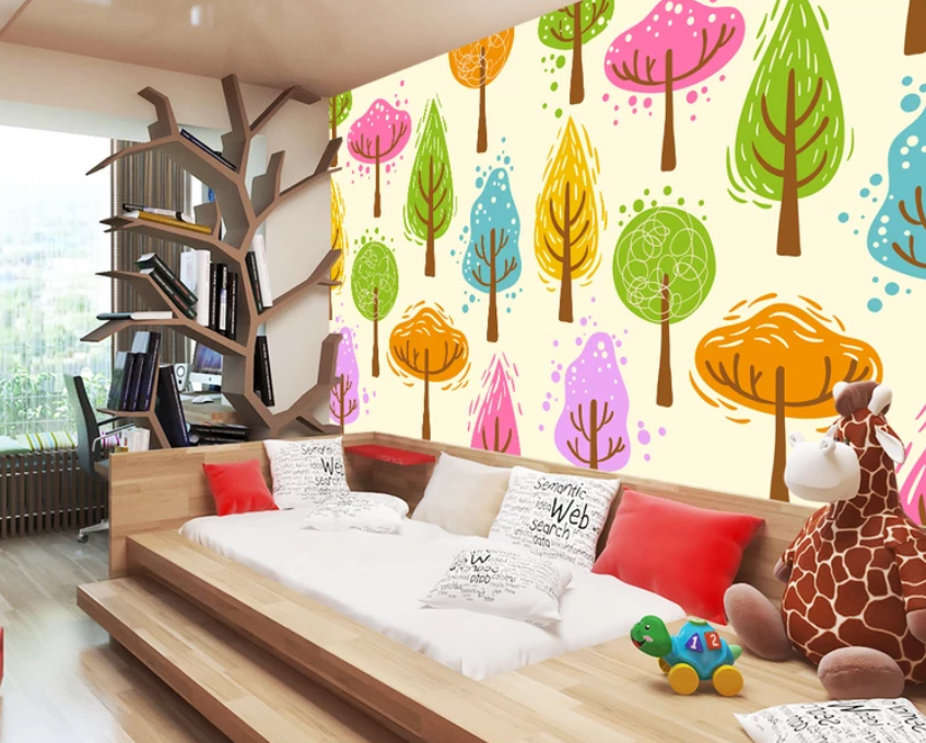 3D Color Tree 917 Wallpaper AJ Wallpaper 2