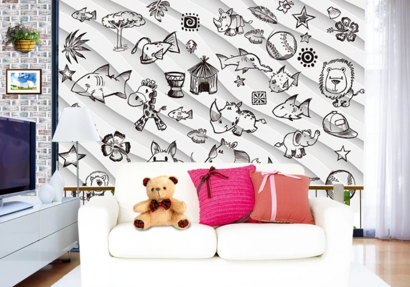 3D Hippo Elephant Folding 900 Wallpaper AJ Wallpaper 2